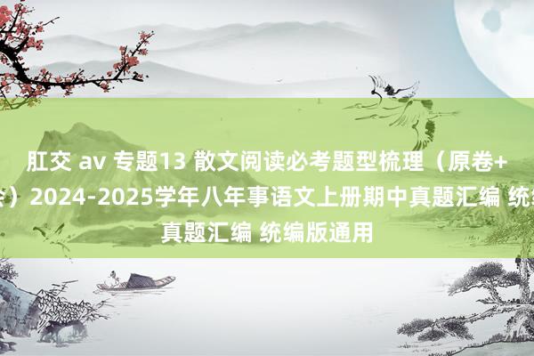肛交 av 专题13 散文阅读必考题型梳理（原卷+谜底融会）
